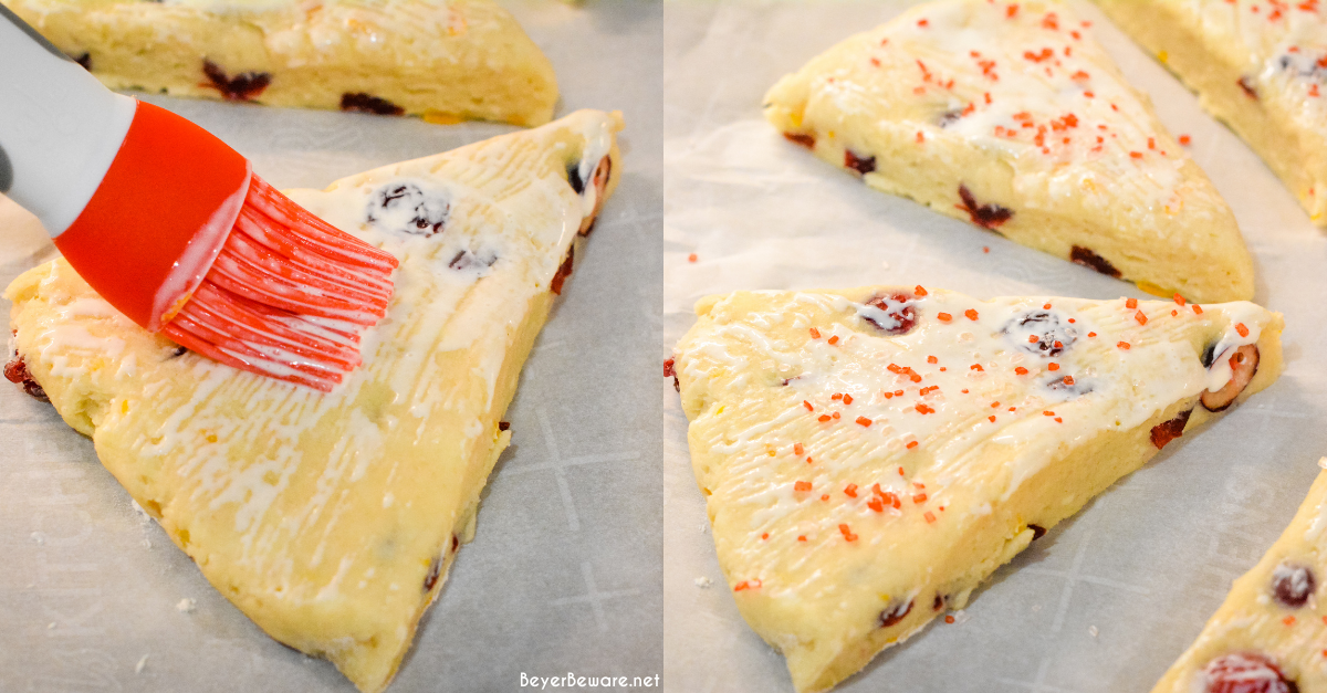 Cranberry orange scones are one of my favorite Starbucks indulgences that I now make at home with combination of fresh oranges, cranberries, and dried cranberries.