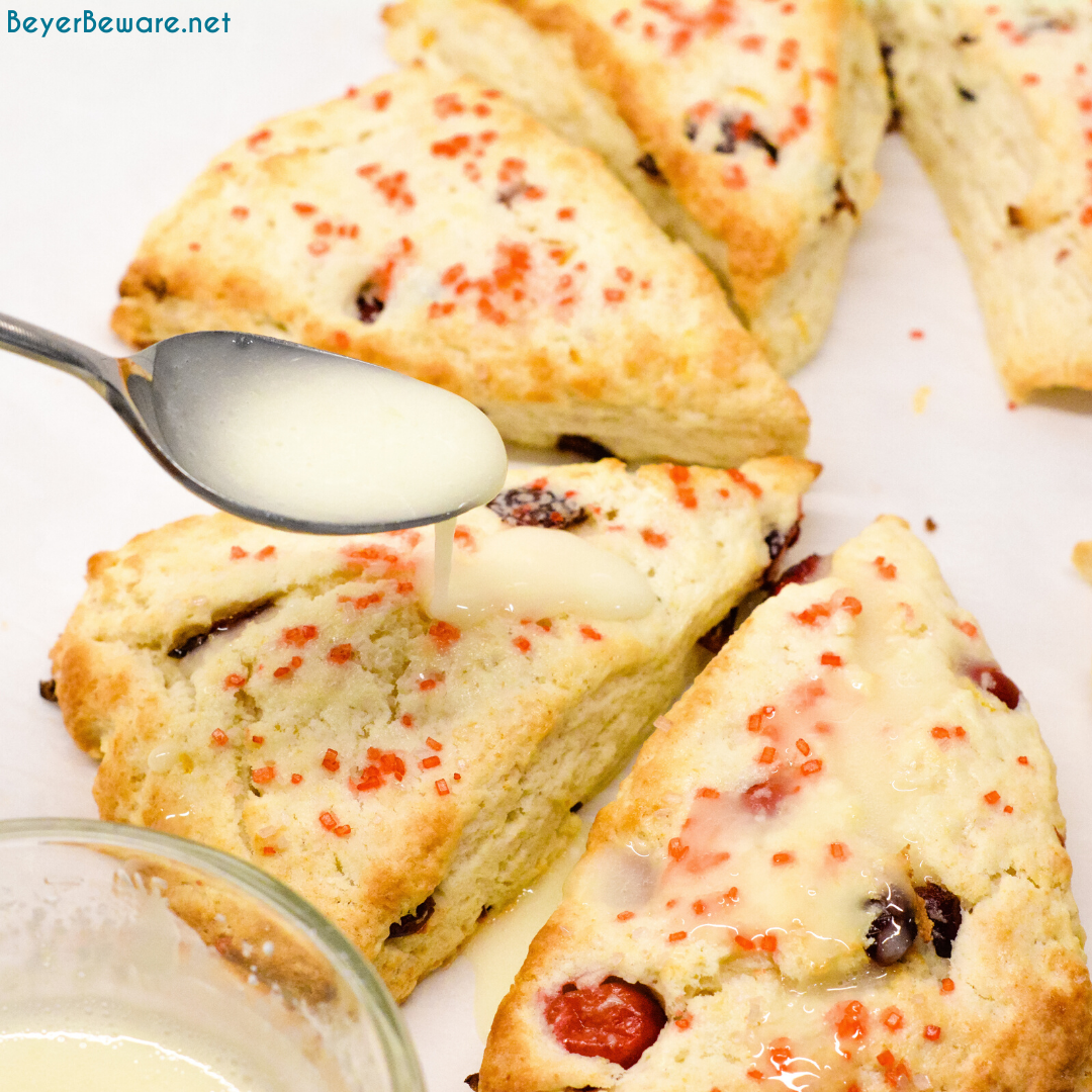 Cranberry orange scones are one of my favorite Starbucks indulgences that I now make at home with combination of fresh oranges, cranberries, and dried cranberries.