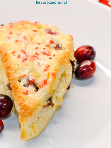 Cranberry orange scones are one of my favorite Starbucks indulgences that I now make at home with combination of fresh oranges, cranberries, and dried cranberries.