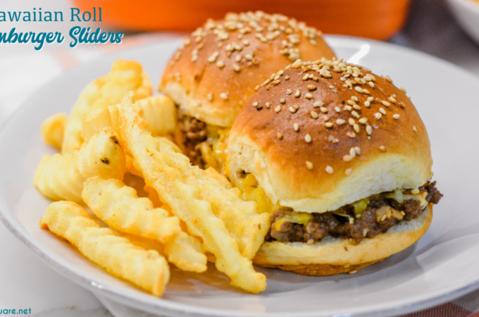 Hawaiian roll hamburger sliders recipe is a loose meat cheeseburger sliders pan fried with onion soup mix and mayonnaise then baked on the butter topped rolls with lots of cheese.