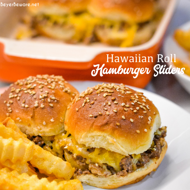 These hamburger sliders were a big hit with the family. Served with
