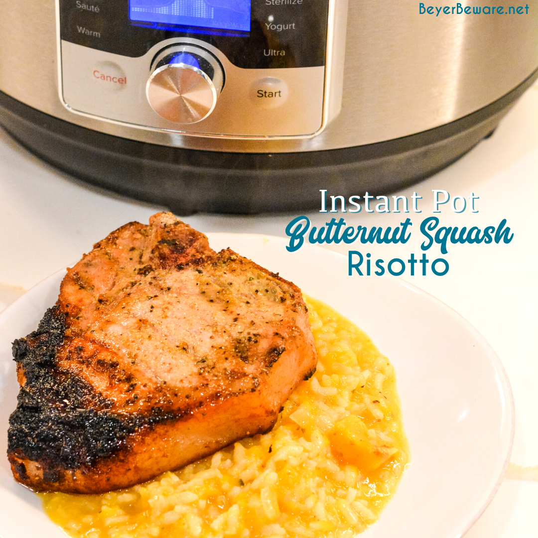 Instant Pot butternut squash risotto is a creamy risotto recipe has a hint of sweetness but savory in flavor from the onion, garlic, and sage and is made in under 20 minutes.