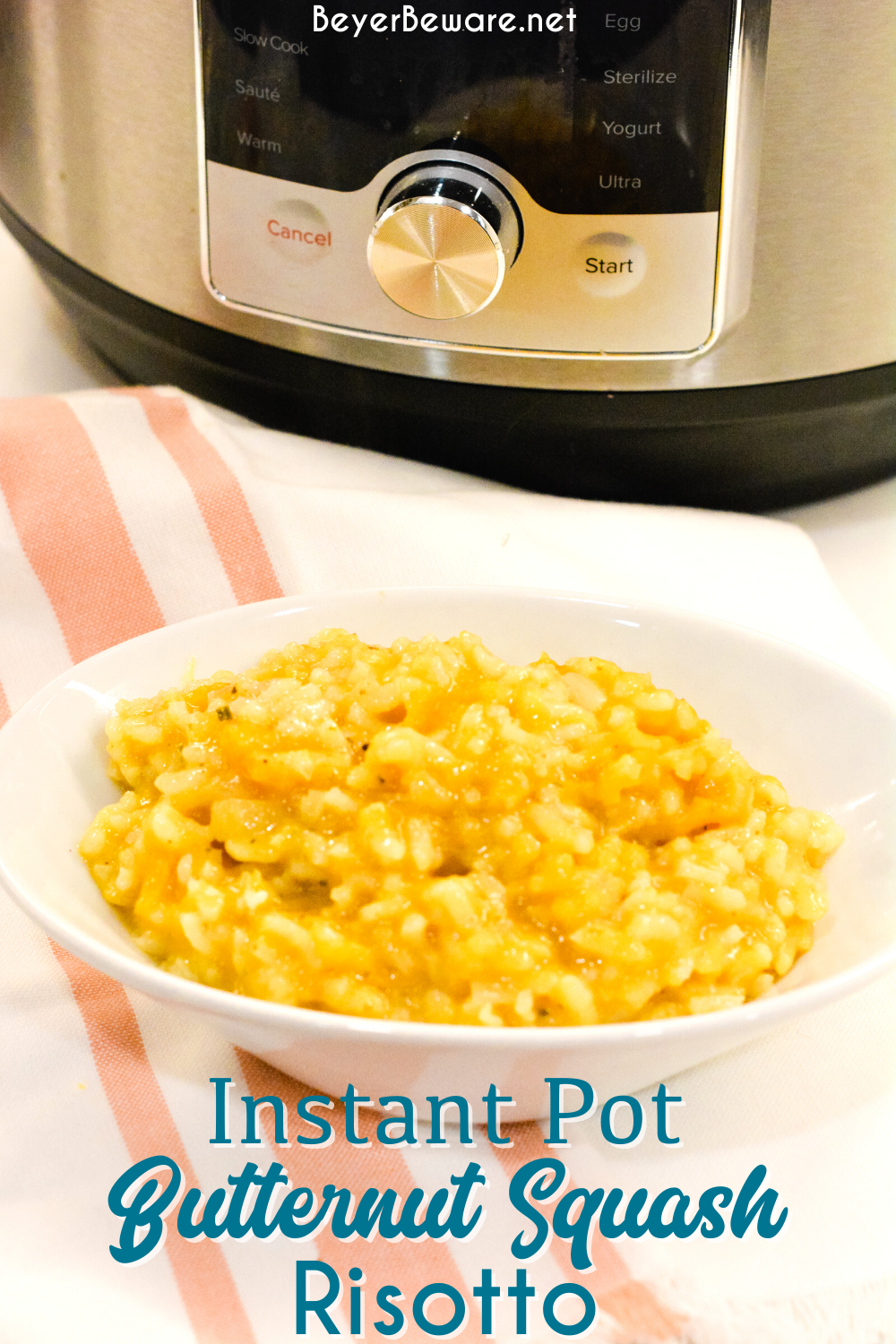 Instant Pot butternut squash risotto is a creamy risotto recipe has a hint of sweetness but savory in flavor from the onion, garlic, and sage and is made in under 20 minutes.