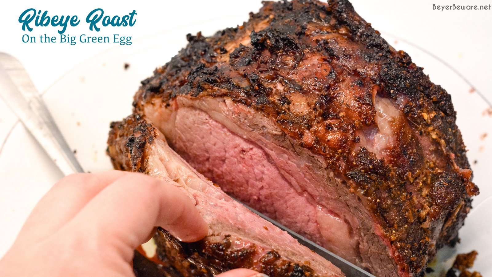 Knowing how to make a ribeye roast can mean a perfect beef holiday dinner entree that is perfectly cooked to a medium rare with a garlic and pepper crust all done on the Big Green Egg grill or the oven.