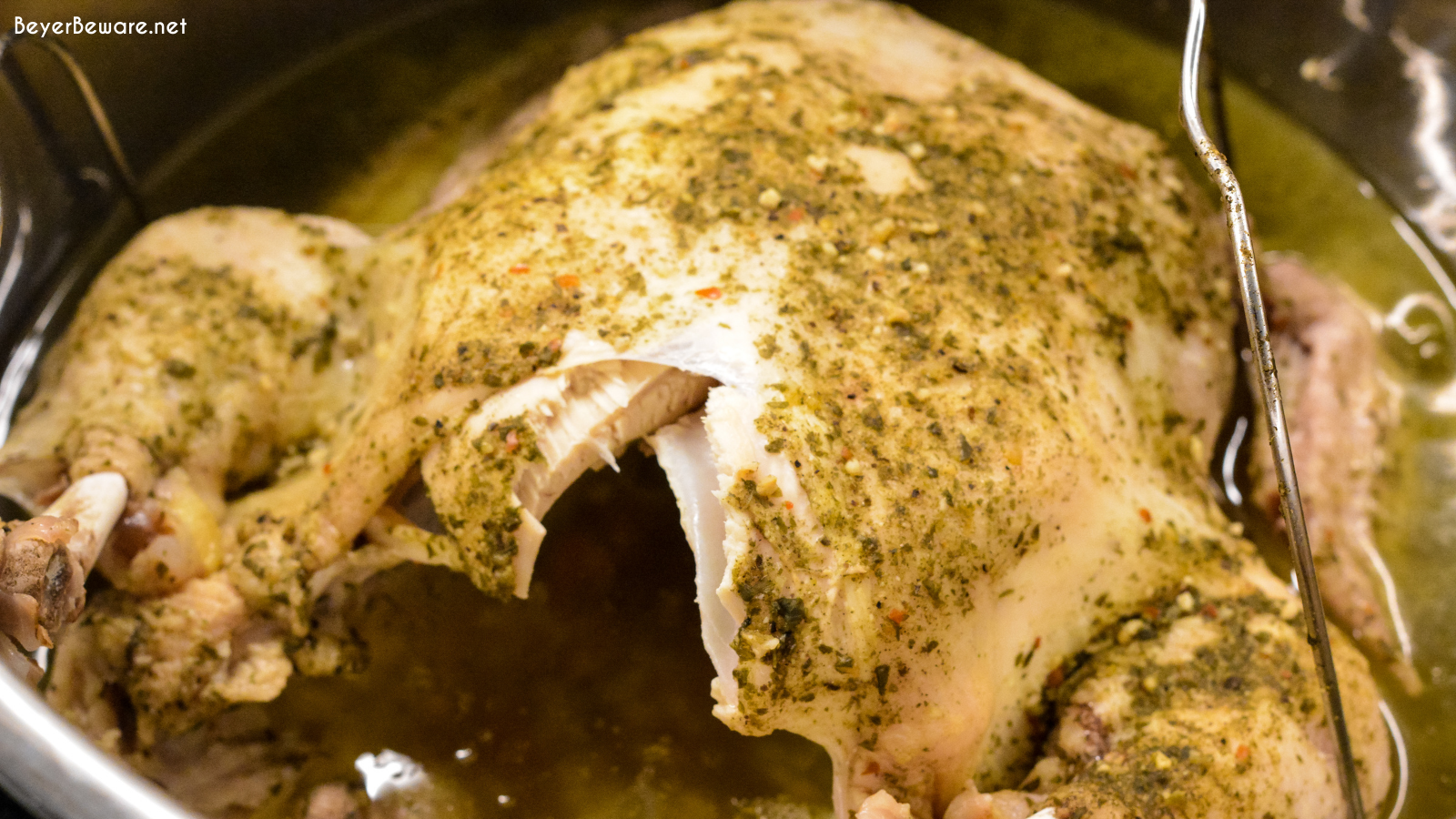 Knowing how to cook a chicken in an Instant Pot will be a gift for cooking a whole chicken quickly for fall of the bone chicken that can be used in soup, casseroles, and salads.