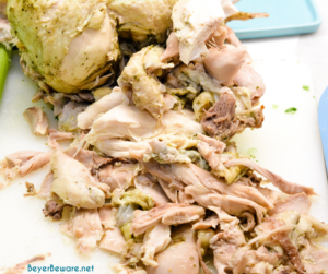 Knowing how to cook a chicken in an Instant Pot will be a gift for cooking a whole chicken quickly for fall of the bone chicken that can be used in soup, casseroles, and salads.