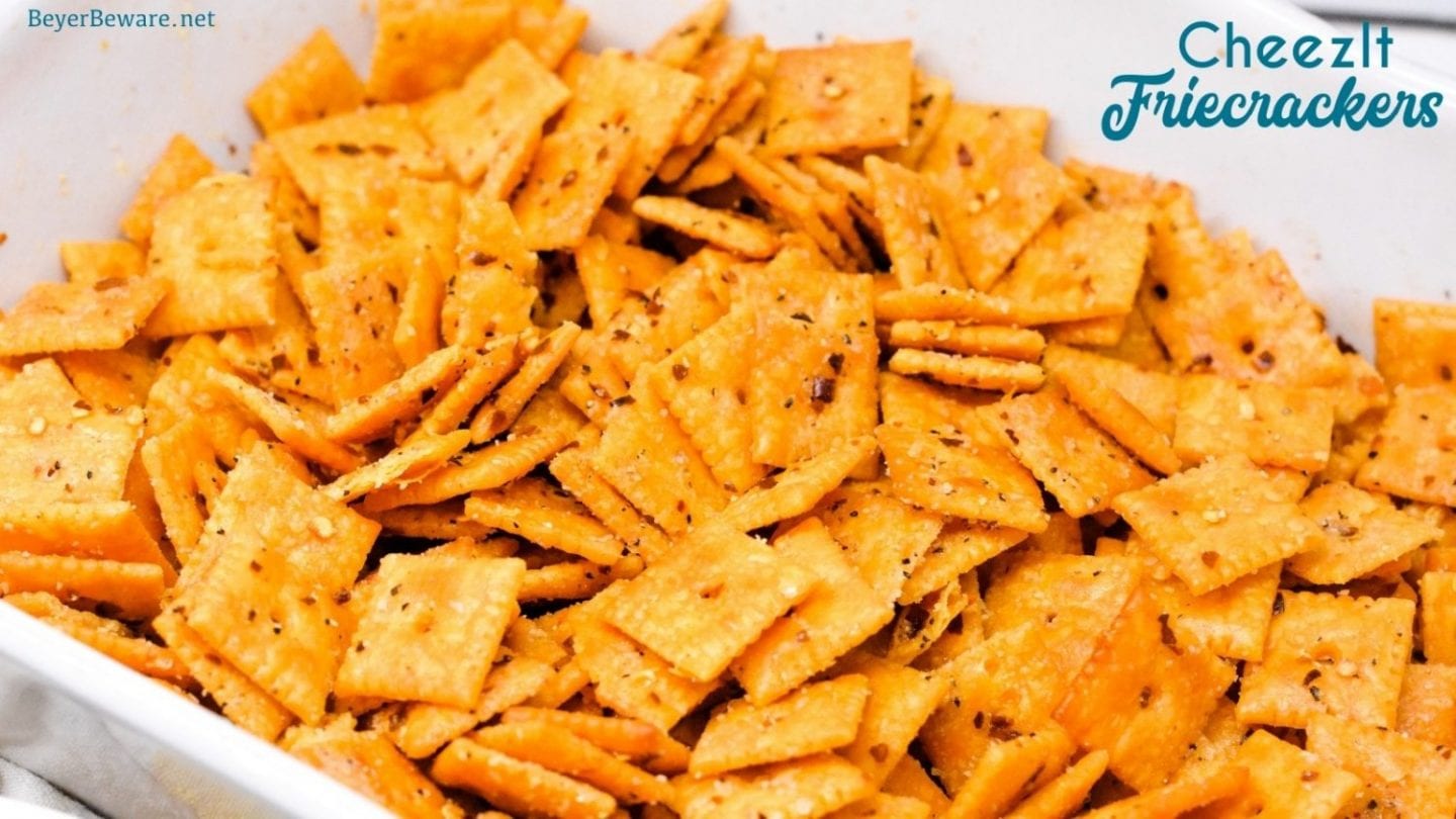 CheezIt firecrackers are your favorite cheese crackers with a buttery Italian seasoning with a little kick from red pepper flakes and baked to crispy crack snacks.