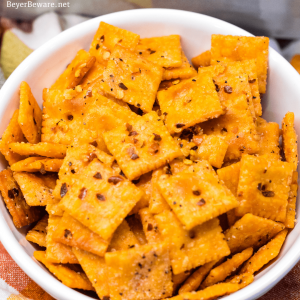 CheezIt firecrackers are your favorite cheese crackers with a buttery Italian seasoning with a little kick from red pepper flakes and baked to crispy crack snacks.