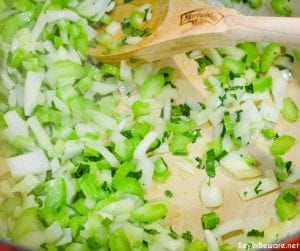 Grandma's chicken and rice soup is made from a whole chicken, onions, celery, and rice with seasonings, butter, and Better than Bouillon for spoonfuls of comfort.