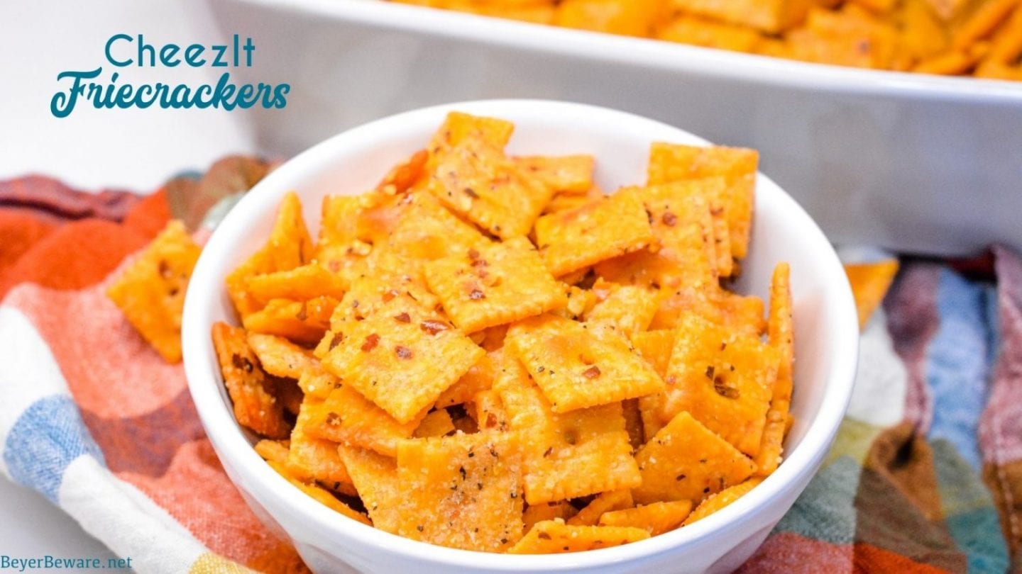 CheezIt firecrackers are your favorite cheese crackers with a buttery Italian seasoning with a little kick from red pepper flakes and baked to crispy crack snacks.