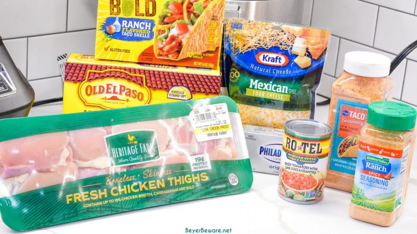 Baked Chicken Tacos Ingredients