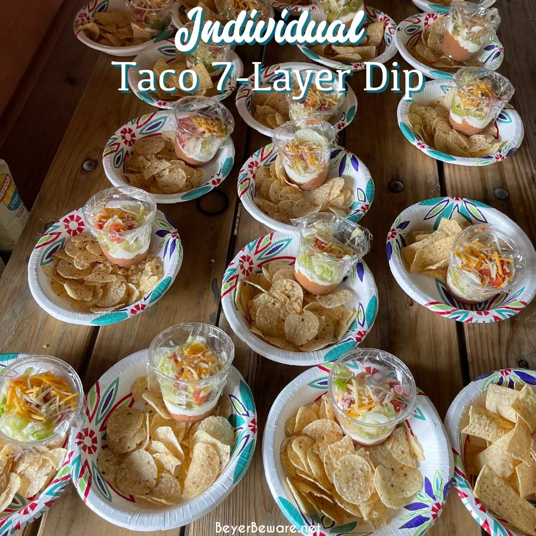 Individual Taco 7-Layer Dip Cups