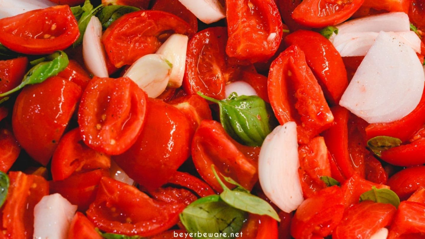 Roasted Tomato Basil Sauce - Homemade Tomato Sauce Recipe - Beyer Eats
