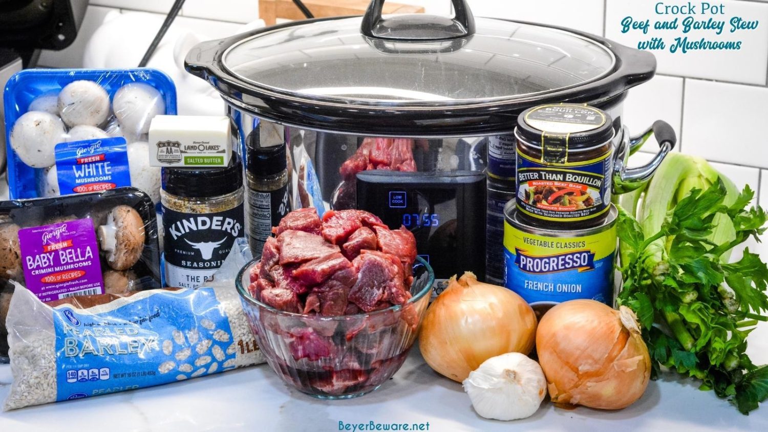 Beef and Barley Stew ingredients