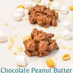 Chocolate peanut butter rocky road clusters combine peanut, marshmallows, and rice krispies with melted dark and white chocolate and peanut butter for over-the-top peanut clusters.