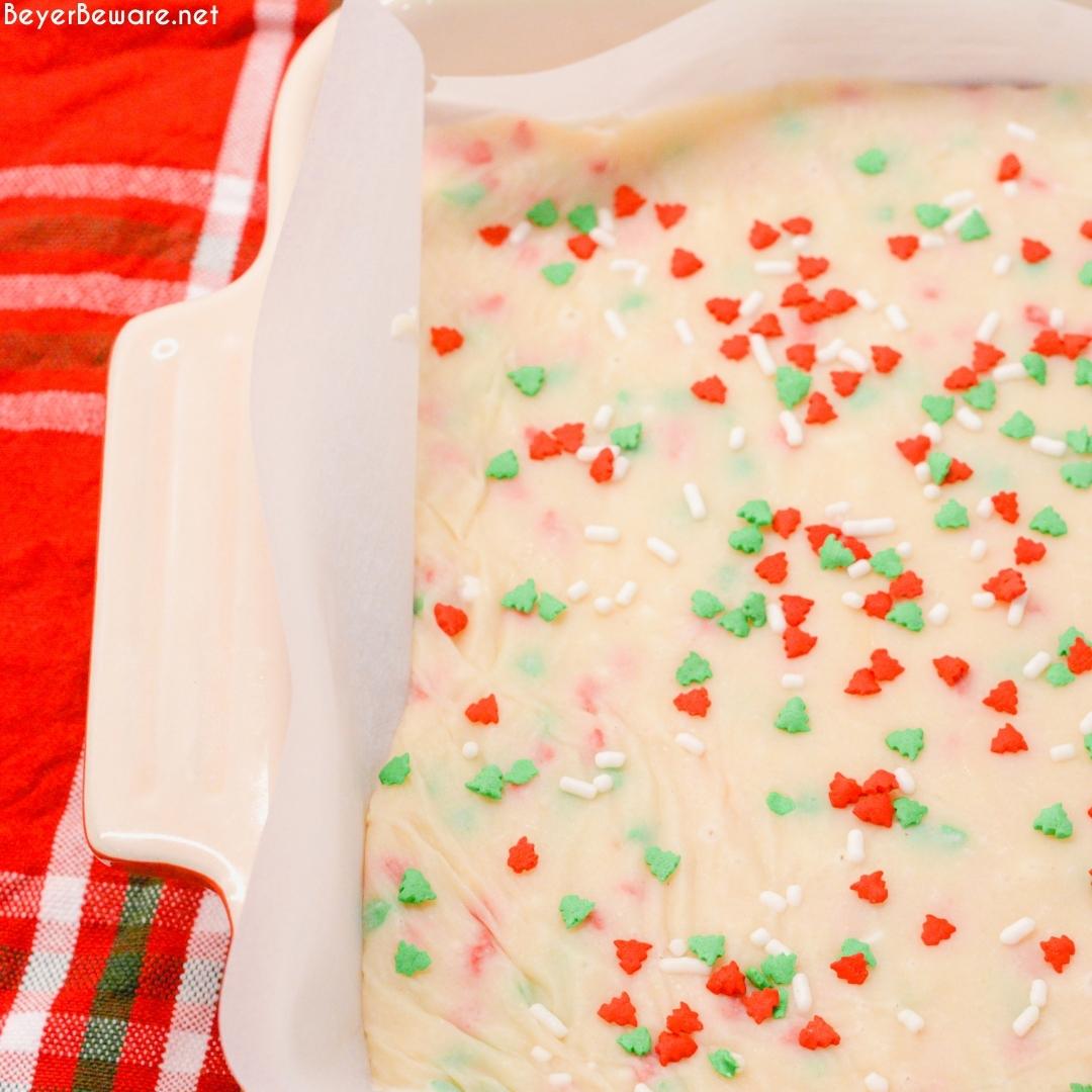 Sugar Cookie Fudge is an easy-to-make ingredient Christmas fudge recipe that combines white chocolate fudge with the flavors of sugar cookies.