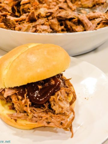 The simple smoked pulled pork recipe can be made with either a pork should or Boston butt with a simple rub and about 6-8 hours on the Big Green Egg followed by an hour resting before you shred the pork up for an amazing smoked BBQ sandwich.