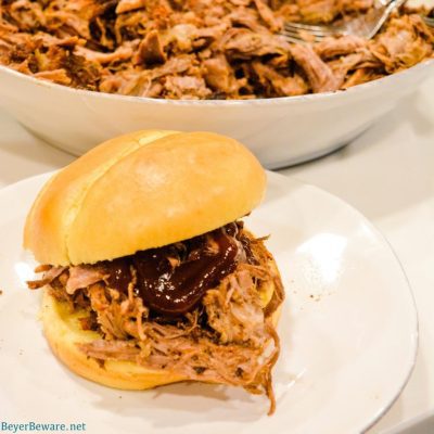 The simple smoked pulled pork recipe can be made with either a pork should or Boston butt with a simple rub and about 6-8 hours on the Big Green Egg followed by an hour resting before you shred the pork up for an amazing smoked BBQ sandwich.