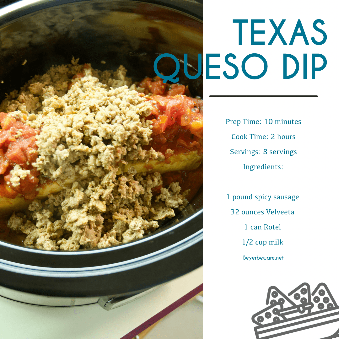 A great crock pot queso dip spiced up to be a Texas queso dip.