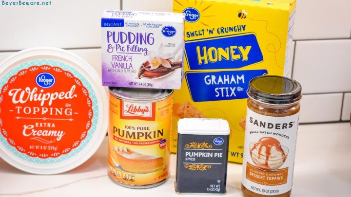 Pumpkin Fluff Dip is a simple recipe for the creamiest pumpkin dip made with whipped topping, canned pumpkin, vanilla pudding, and pumpkin pie spice.