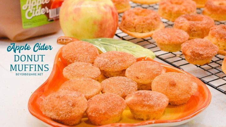 Apple Cider Donut Muffins are made with a yellow cake mix, apple cider and apple sauce to bring out the flavors in these muffins that taste just like apple cider donuts.