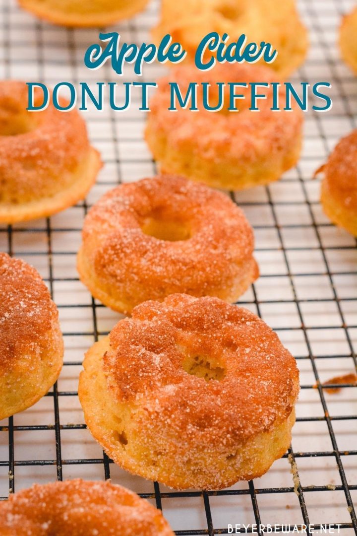 Apple Cider Donut Muffins are made with a yellow cake mix, apple cider and apple sauce to bring out the flavors in these muffins that taste just like apple cider donuts.