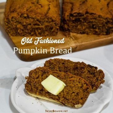 If you are looking for a bread recipe that is like your grandma's, then this old fashioned pumpkin bread recipe is the one you have been looking for.