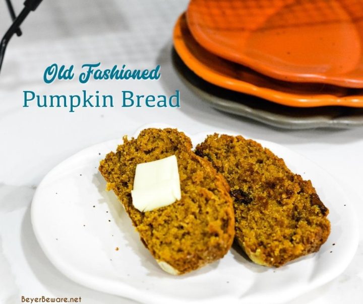 If you are looking for a bread recipe that is like your grandma's, then this old fashioned pumpkin bread recipe is the one you have been looking for.
