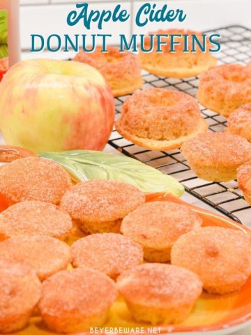 Apple Cider Donut Muffins are made with a yellow cake mix, apple cider and apple sauce to bring out the flavors in these muffins that taste just like apple cider donuts.