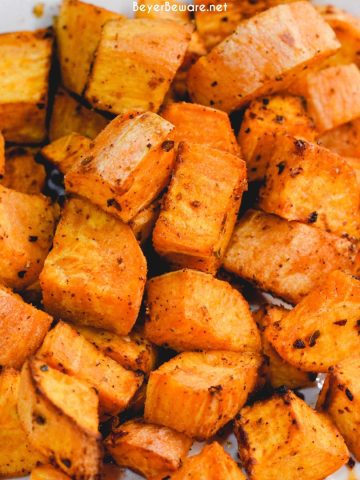 Cook for 5-7 minutes, and then shake or stir the potatoes. Cook an additional 5-7 minutes until potatoes are fork-tender.