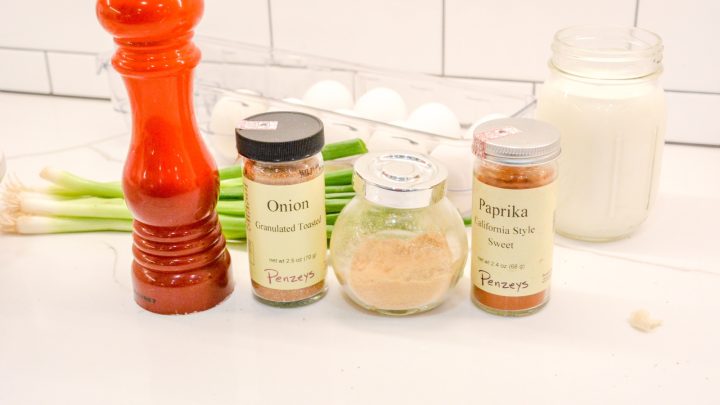 Eggs Benedict Casserole Seasonings:
Onion Powder
Dried Mustard
Paprika
Salt & Pepper