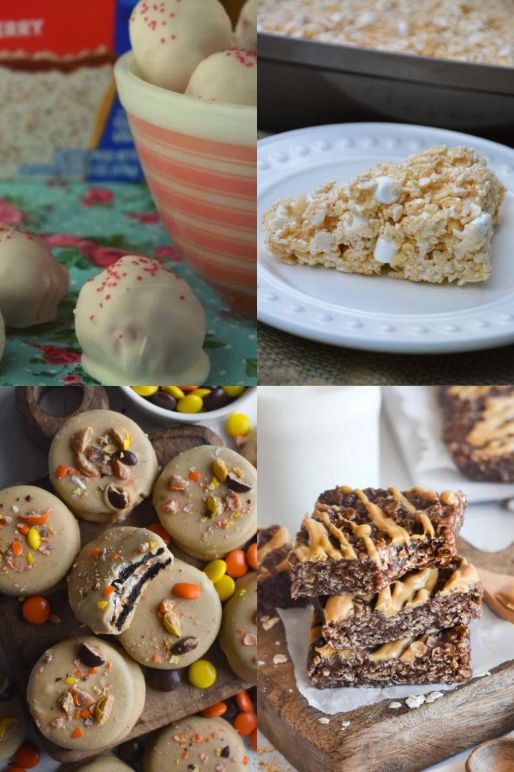 These no-bake cookies, candies, desserts, and even a pie are perfect for last-minute sweet treats for a cookie exchange or potluck.