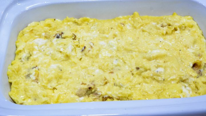 Want a make-ahead scrambled egg recipe that can feed a crowd? Make fluffy crock pot scrambled eggs the night before and have the best scrambled eggs in just two hours.