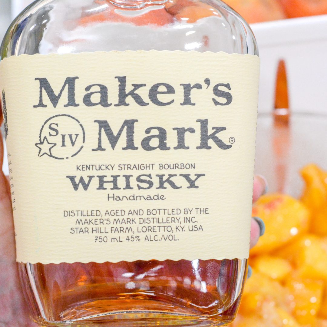 Pour the bourbon into the mixture.