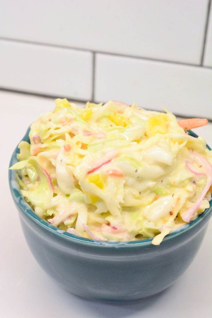 Italian Coleslaw recipe is a creamy coleslaw recipe made with Italian dressing and is similar to that TikTok sandwich slaw recipe.
