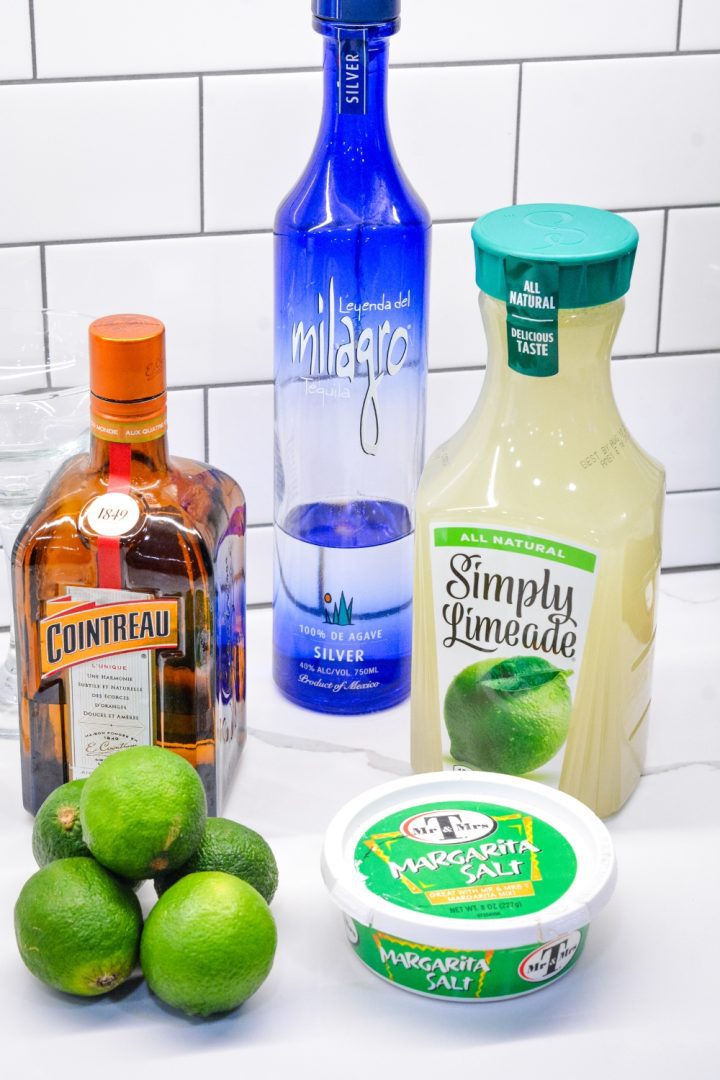 The best margarita recipe is this three ingredient margarita made with limeade, cointreau, and sliver tequila.