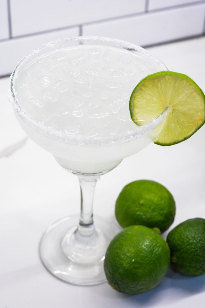 The best margarita recipe is this three ingredient margarita made with limeade, cointreau, and sliver tequila.