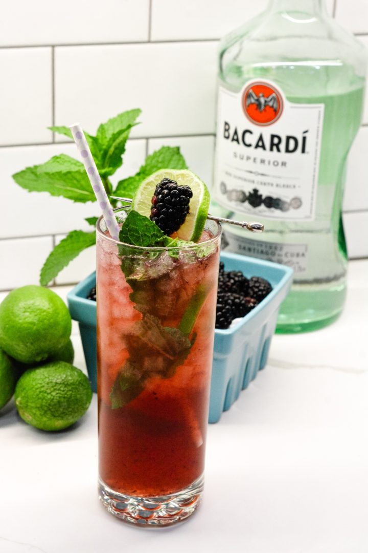 The blackberry mojito is a refreshing rum cocktail combining lime, rum, mint and blackberry for the ultimate summer cocktail.