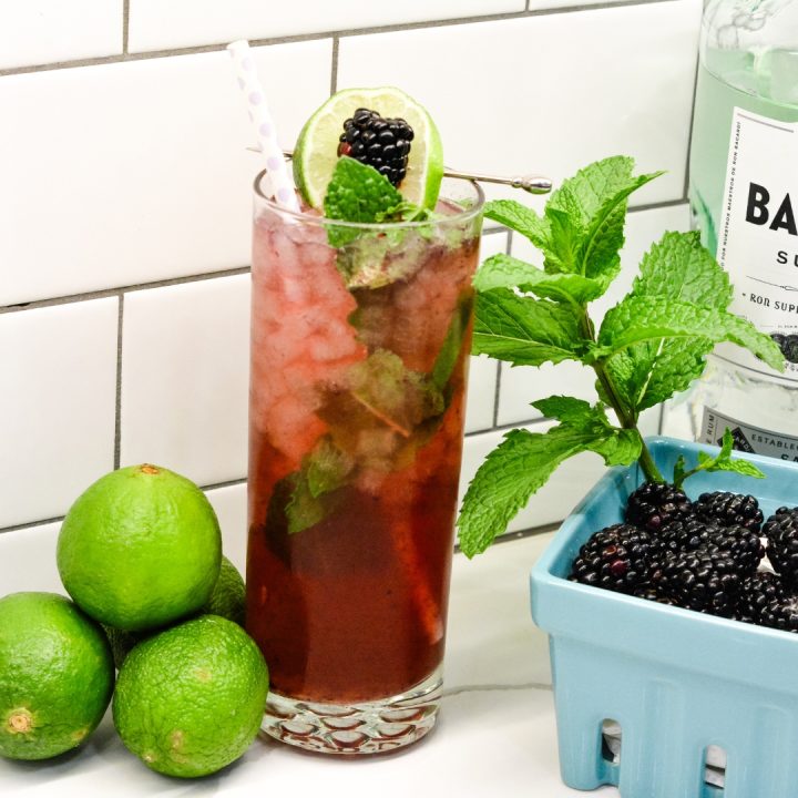 The blackberry mojito is a refreshing rum cocktail combining lime, rum, mint and blackberry for the ultimate summer cocktail.