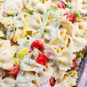 Prepare to be blown away by the Grinder Pasta Salad – a delightful fusion of both lettuce and pasta salads that guarantees to be the star of any summer spread especially for the people who love the tiktok sandwich slaw.