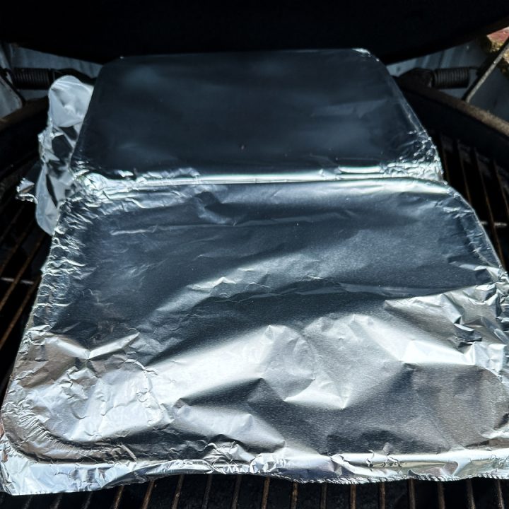 Cover the pans when the roasts reach 165 degrees. Then continue to cook until they reach 203 degrees. Remove the beef roasts from the grill keeping them covered and in the pan.