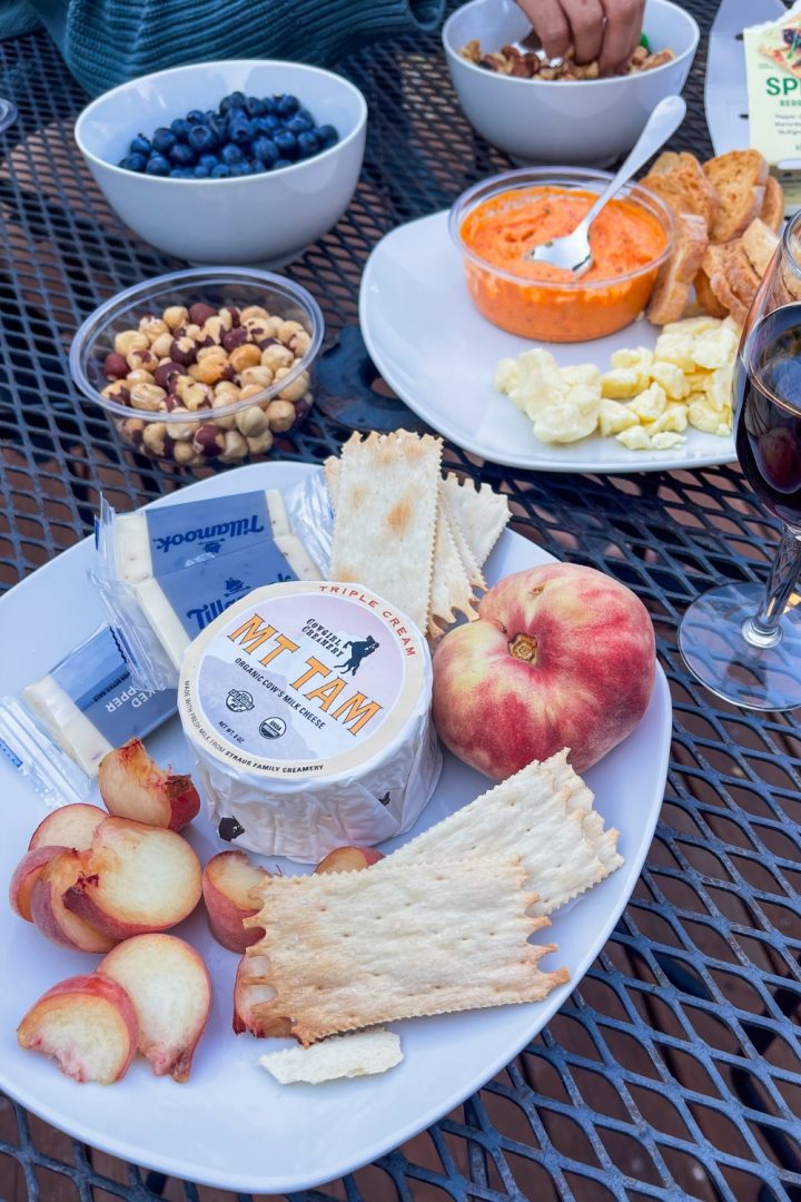 We picked up several pieces of fresh fruit at roadside stands and then got our fill on cheese and meats from the Good Company Cheese Bar & Bistro.