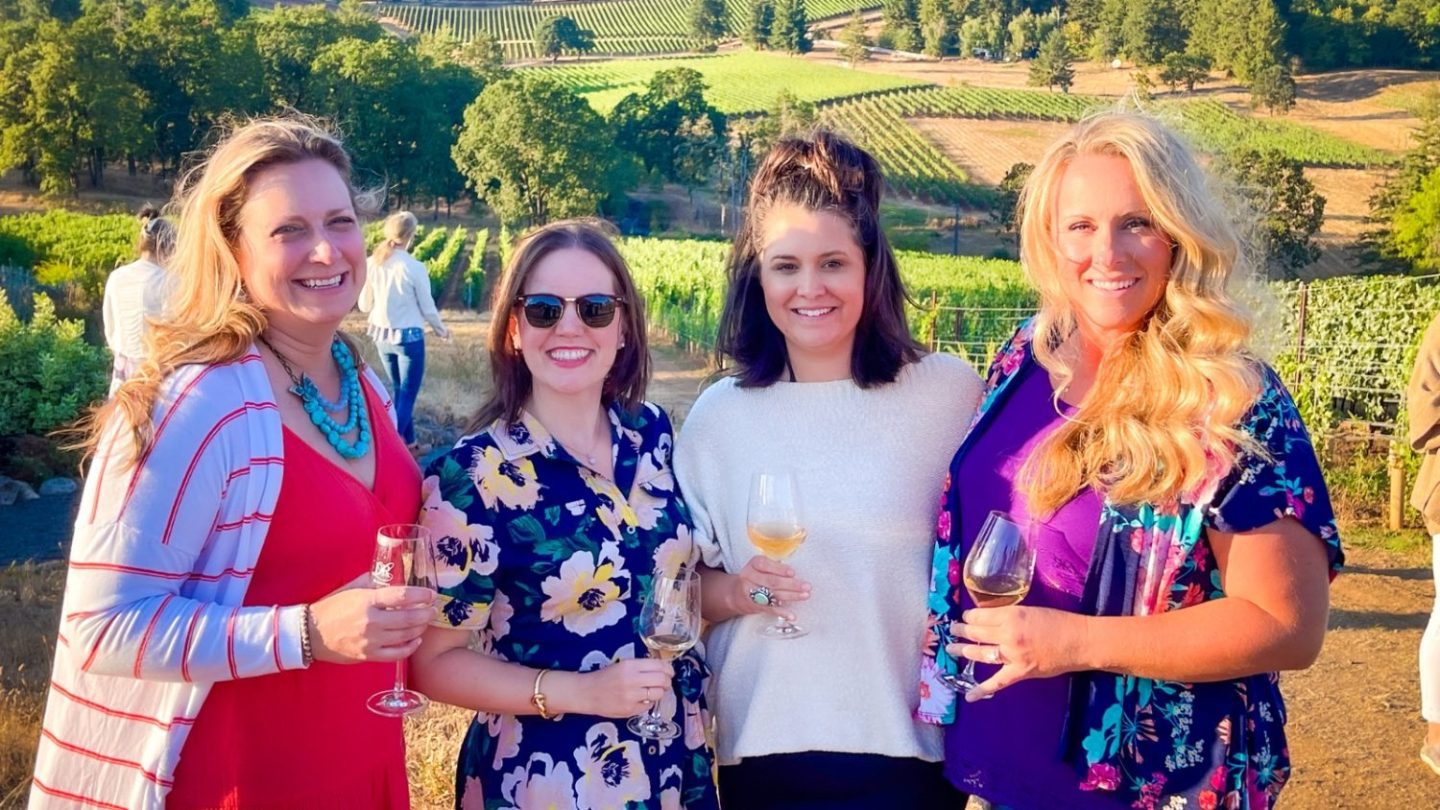 After our day of wine tasting we had a fun wine dinner put on by the Bounty of Yamhill at J. Christopher Winery in the heart of Chehalem Mountains.