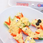 Make Halloween snacking spooky and nutritious with this devilish egg salad stuffed veggies where you can have finger foods packed with protein too.