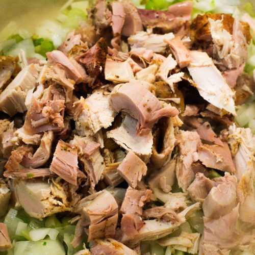 Drop the holy trinity of cooking into the Dutch oven along with butter