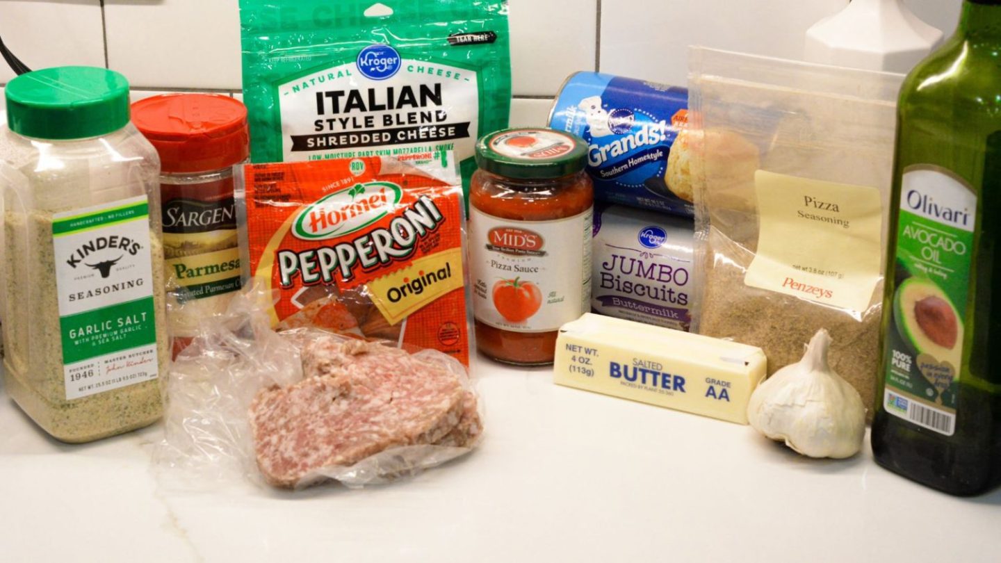 Pull apart pizza bread ingredients