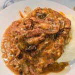 Crock Pot Salisbury Steaks made with frozen hamburger patties and French onion soup are the perfect solution for an effortless meal.