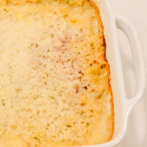 This cheesy pork chops and rice casserole recipe brings together tender pork chops, seasoned to perfection, with a creamy, cheesy rice casserole infused with Knorr's signature flavors.