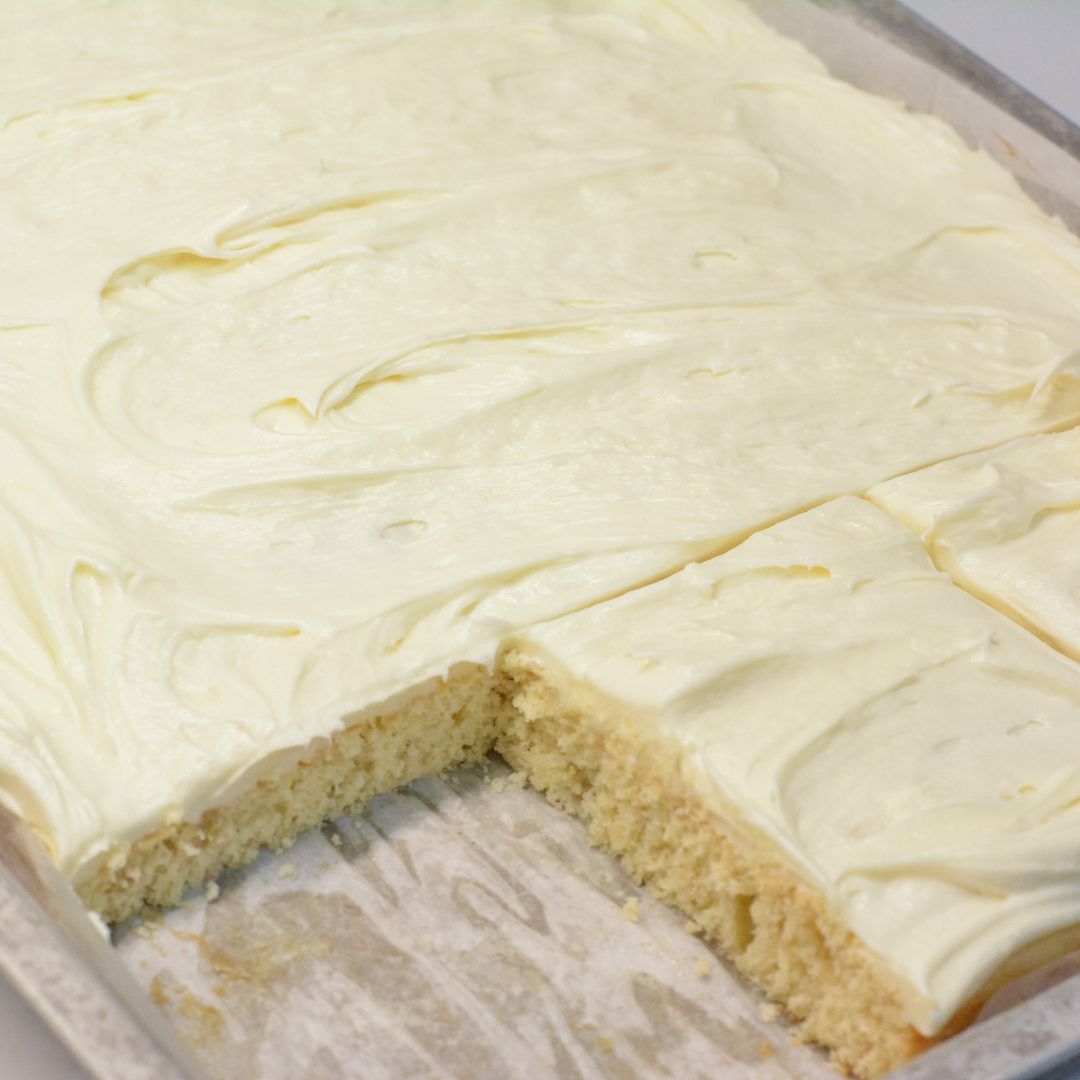 The cake mix banana bars with cream cheese frosting were so easy to make with a white cake mix, and the banana bars were moist thanks to the creamed butter and sour cream.