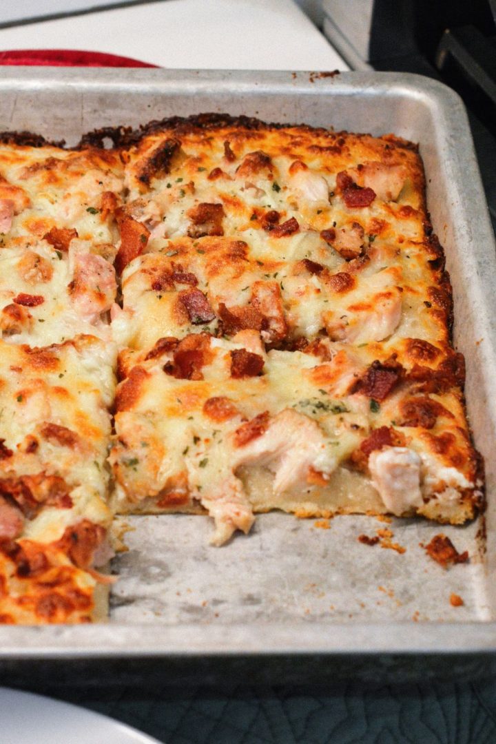 Homemade Chicken Bacon Ranch Pizza Recipe - Beyer Eats and Drinks